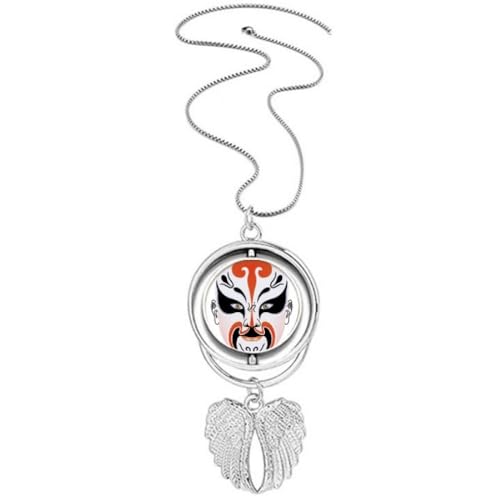 Collier opéra de Pékin pendentif ailes d'ange bijou coloré ethnique