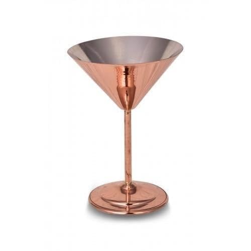 Copa de martini de cobre artesanal de 250 ml de metal martillado para cócteles de autor