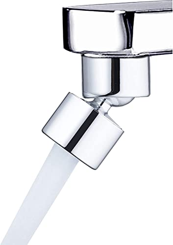 Hibbent Aérateur 360°Pivotant, Tête de Buse Orientable, Mousser avec Filetage Mâle 24 mm (M24), Chrome Cover
