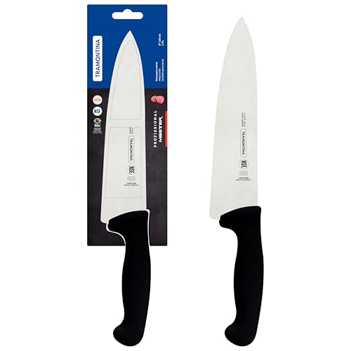 Tramontina Cuchillo Carnicero en Acero Inoxidable Professional Negro NSF 21 cm