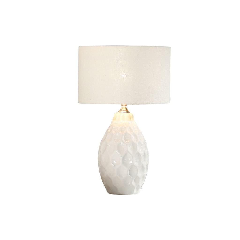 Lámpara de mesa Lampada da tavolo Geometrica Carino Ceramica Comodino Lampada da comodino con lampade da comodino for paralume in tessuto Adatto for lo studio della camera da letto dormitorio y sala d