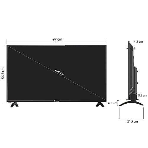 Image of Dyanora 108 cm (43 inches) Full HD Smart Android LED TV with Linux, Miracast, Noise Reduction & Bezel-Less Design (Black) (DY-LD43F3S)