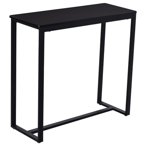 Noorsk Design Mesa Alta Cocina - Mesa Alta Bar 100x40x93 cm. - Mesa Barra Cocina Alta - Estructura Metálica - Color Negro