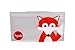 3 Sprouts Snack Bag Reusable and Washable Travel Food Bags for Kids Lunch 2 Pack, Orange, Fox