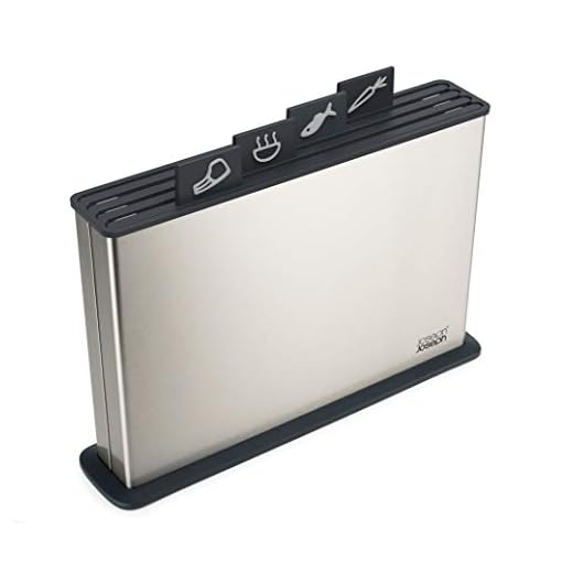 Joseph Joseph 98996 Skärbräda, Rostfritt Stål, Silver, Svart