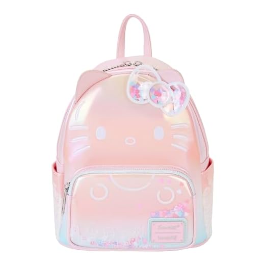 Loungefly Sanrio Hello Kitty 50th Anniversary - Bolso de hombro transparente y bonito para mujer con doble correa, Multicolor -, Talla única, Mini mochila