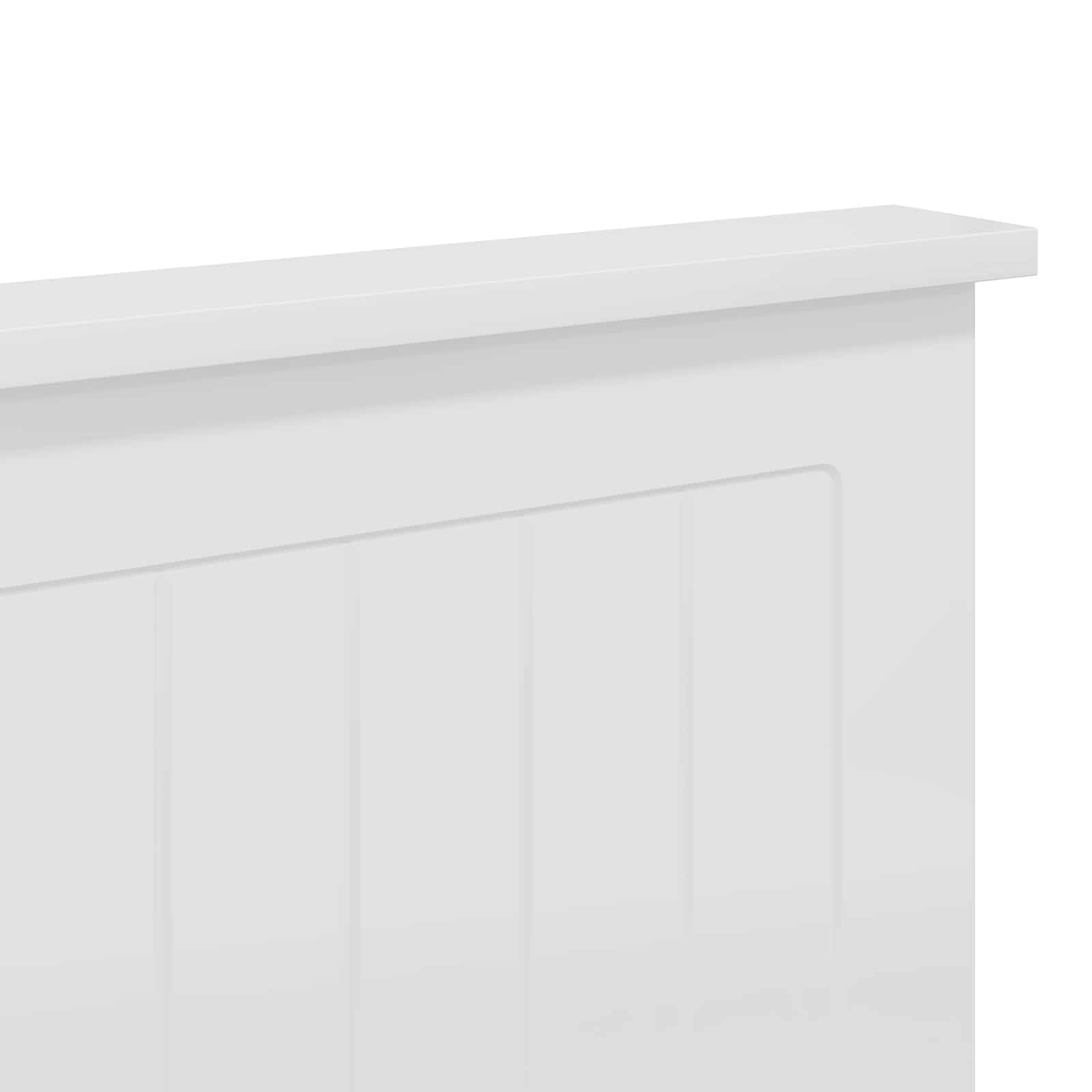 vidaXL Testiera con testiera Bianco 200 cm Legno Multistrato, Accenti Eleganti per la Camera, Accessori Moderni, Zona Notte stilosa, Design Contemporaneo, Ambiente Confortevole