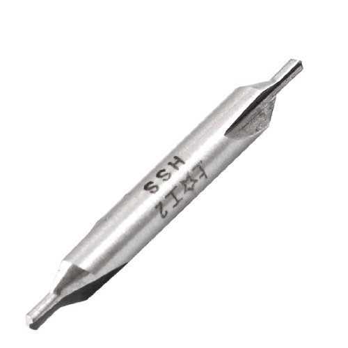 Aexit 2mm x Drill Bits 5mm x 39mm Double Ended HSS A Type Center Drill Center Drill Inserts Bits Gray