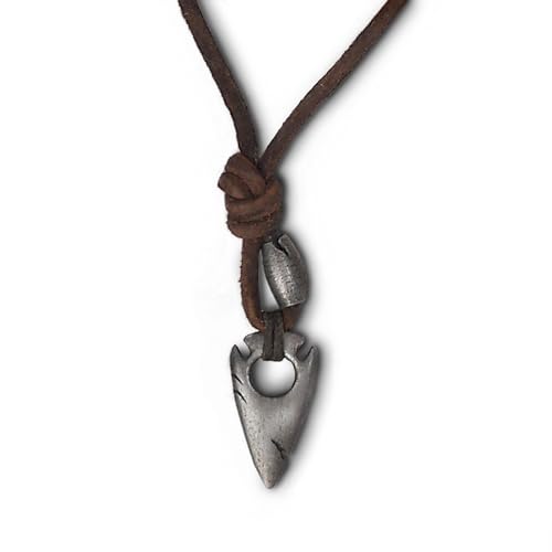 LOCAL LEAGUE Mens Leather Necklace Cross Tooth Surfboard Arrow He...