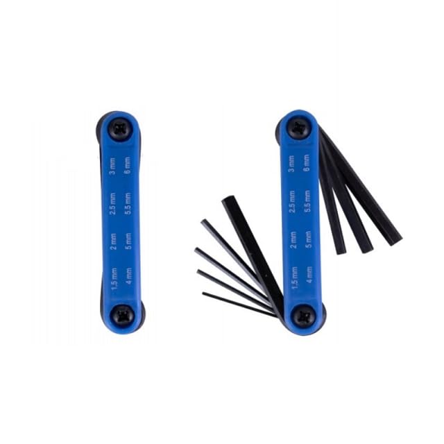 The Home Fusion Company 8pc Folding Hex Key Set 1.5 to 6mm Allen Alan Garage Builders Tool Tools Metric