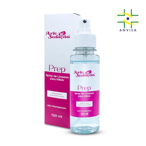 Kit 2 Prep Spray Higienizante Perfumado Proteção Unhas 120ml
