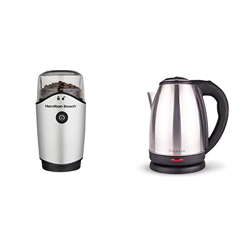 Opiniones y reviews de Tetera Hamilton Beach - solo los mejores. 45 Hamilton Beach 80350R Molino de Café y Especias, 12 Tazas, Plata + CARONTE Taurus-Hervidor de Agua Eléctrico- Tetera Eléctrica- Jarra Inalámbrica- 2 Litros- 1000 W- Acero...