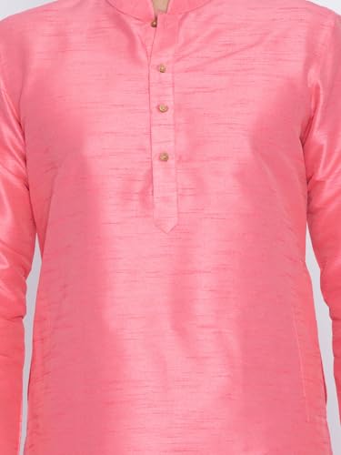 Image of VASTRAMAY Men Light Blue Cotton Kurta Pyjama and Dupatta Set (VASMKWH000nPCWHnD5AQ 36) | Independence Day