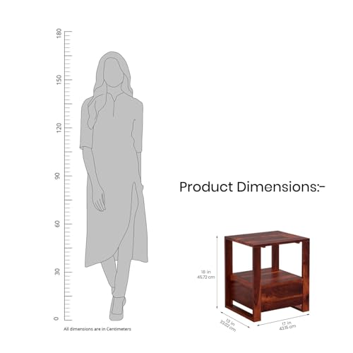 Image of Amazon Brand - Solimo Solid Sheesham Wood Cantio Bedside End Table with 1 Drawer for Home and Office (Honey Finish)