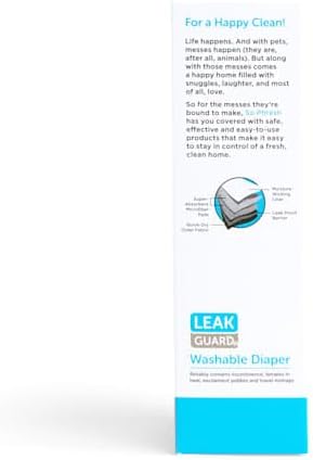 Miniatura 5 de So Phresh Pañal lavable contra fugas para perros, talla XS, paquete de 2