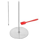 DREC Vertical Skewers – Stainless Steel - 2 Sizes Removable Skewers – with Silicone Brush - for...