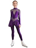La combinaison de patinage artistique pour filles de haute qualité est confectionnée dans un tissu doux et respirant pour un maximum de confort et de performance sur la glace