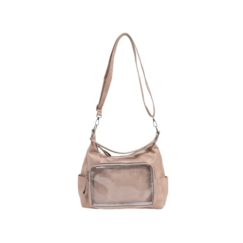 Sac transparent en PU grande capacité style rétro avec bandoulière pratique