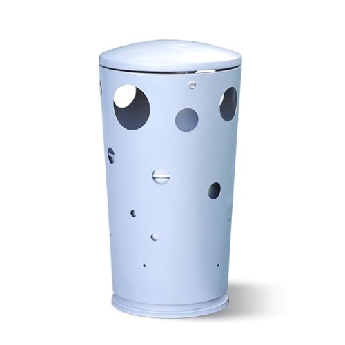 ZXLPHAZ Outdoor-Mülleimer, rund, kreativer Outdoor-Abfalleimer, überdachter Outdoor-Mülleimer, malerischer Park-Straßen-Mülleimer