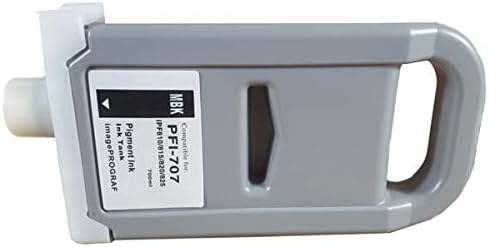 Miniatura 2 de Vivid Colors Cartucho de tinta compatible con PFI-707 para impresoras Canon PFI707 (23.7 fl oz, 5 unidades) para impresoras iPF830, iPF840, iPF850
