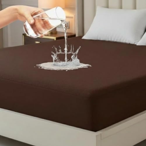 Image of 100% Waterproof Premium Cotton Feel Mattress Protector King Size 78x72 Inches | Breathable and Hypoallergenic Ultra Soft Fitted Bed Protector Cover