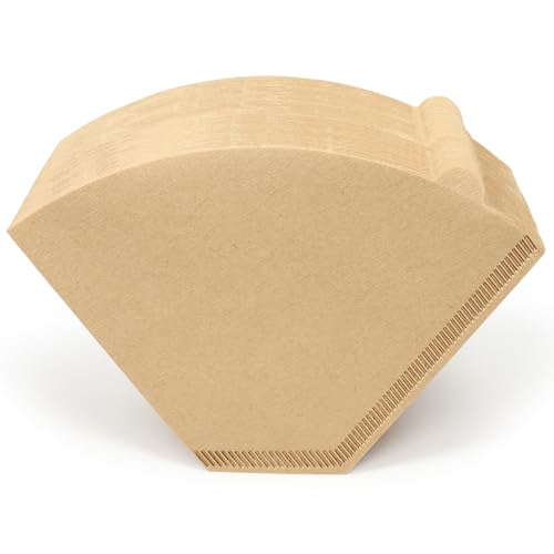 220 Count #4 Cone Coffee Filters, Tear-Resistant Seams, Unbleached for 8–12 Cup Coffee Makers
