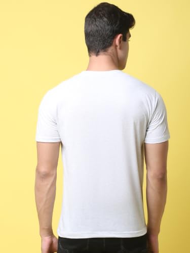 Image of Pinkmint Men's Cotton Blend T-Shirt ll Soild Round Neck T-Shirt ll Stylish Half Sleeve T-Shirt's (Pack of 1)
