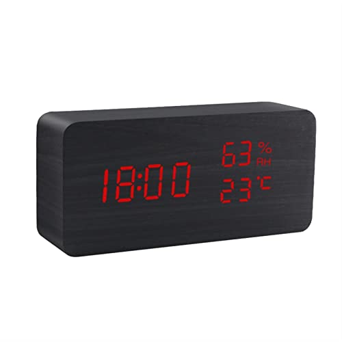 Réveil numérique bois LED intelligent pour ne plus subir la lumière la nuit sur votre table