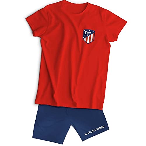 Dhestia Home - Pijama Infantil Atlético de Madrid de Verano para Niños - Color ÚNICO, Talla Talla 8 a 10 años