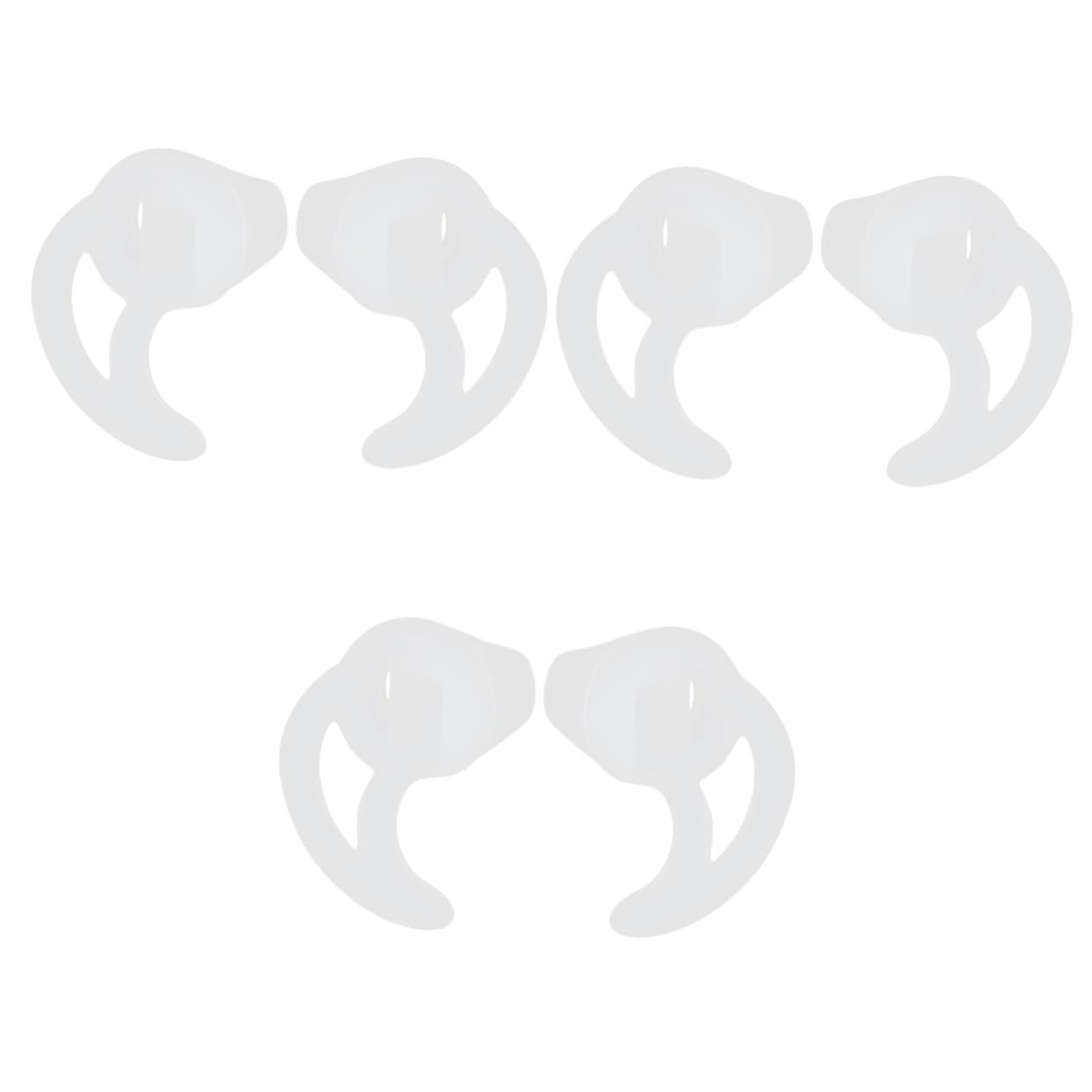 HOMSFOU 3 Pairs Silicone Earplugs Acoustic Tube Earpiece Fin Earbud Replacement Ear Mold Silicone Earbud Tips Acoustic Tube