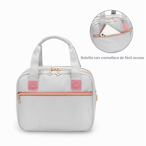 Miniatura 4 de Damero Bolsa De Extractor De Leche Portátil Compatible Con Extractor De Leche Elvie Y Willow, Bolsa De Transporte Con Bolsa De Hielo Para Extractor De Leche Portátil
