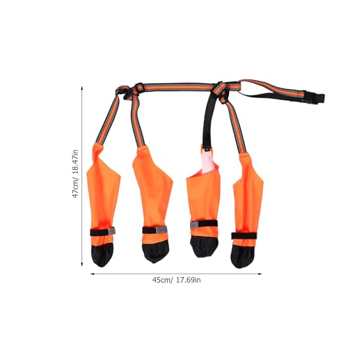 BESPORTBLE wasserdichte Hundeschuhe mit Reflektierenden Riemen Robustem Material für Spaziergänge bei Regen für Mittelgroße Hunde zum Schutz der Pfoten