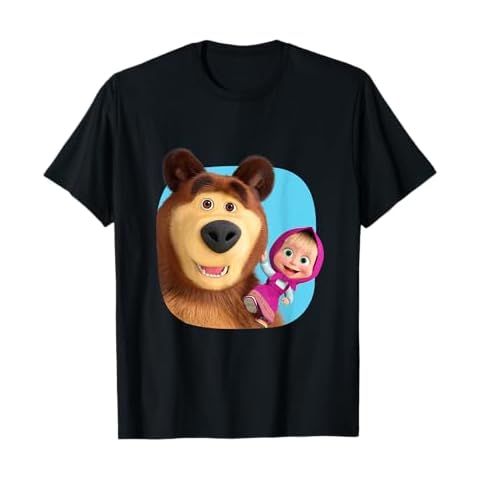 Masha and the Bear Duo together blue T-Shirt Cover