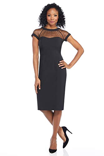 Image of Maggy London Women's Illusion Dress Occasion Event Party Holiday Cocktail Guest of Wedding.