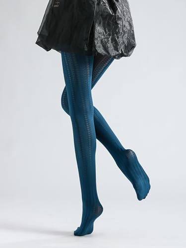 Image of Sahabowi Women Tights, Sheer High Waist Pantyhose, Vintage Control Top Stockings, Siwa7