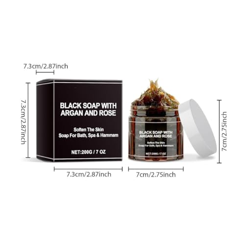 Image of Morocco Beldi With Argan And Rose soap, Morocco Beldi, Moroccan Beldi Body Wash, Moroccan Beldi Soap Hammam, Gently Soap for Bath, Spa & Hammam, Hydration, Relax Pores, Softer (Pack Of-1)