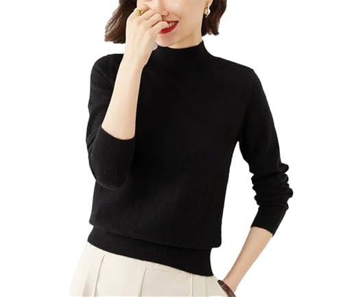 Women’s Turtleneck Sweater – Slim Fit Stretch Knit Pullover, Soft Cashmere Blend Bottoming Shirt for Winter 2025