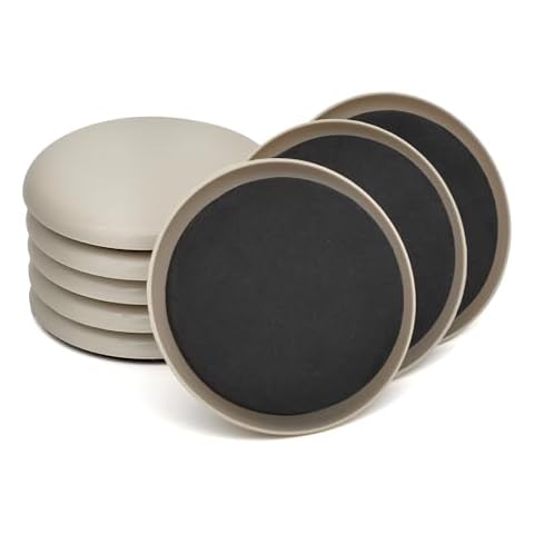 Furniture Sliders, 8 Pcs 3 1/2'' Furniture Sliders Pads for Hardwood Floors, Chair Legs Floors Protectors, Reusable Round Glides Glider, Heavy Duty Furniture Movers Sliders Cover