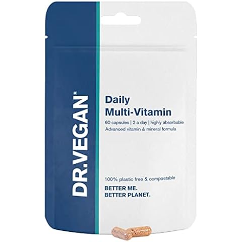 DR.VEGAN Daily Multi-Vitamin | Energy, Hair, Skin, Nails, Mental Performance, Immune Health | 60 Vegan-Friendly Capsules | Two-A-Day - 30 Day Supply Cover