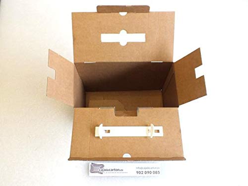 Pack 25 Cajas maletín de 280x130x234mm. con asa para envíos de fácil montaje.
