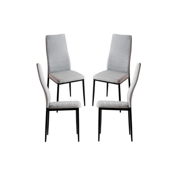 Sillas Comedor Pack 4 Regalos Miguel - Ofertas en Packs - Pack 4 Sillas Lauter Tela - Gris - Envío Desde España