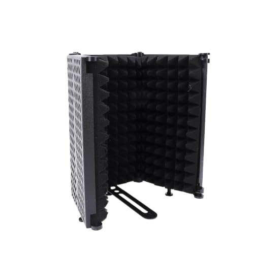 Cabina acústica plegable de 3 paneles para aislamiento vocal de escritorio para estudio de grabación y podcast miniatura 6