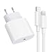 Produktbild MFi-zertifiziertSchnellladegerät iPhone 12 20 W PD Typ C Wandladegerät mit 6 Fuß USB C auf Lightning Kabel, kompatibel mit iPhone 13/12/12 Mini/12Pro/12 Pro Max/11/11 Pro Max/XS Max/XR/X,iPad AirPod