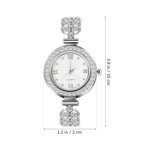 BESPORTBLE Damen-quarzuhr Mit Meerjungfrauen-Design -Strass-verzierung Silbernes Armband Für Schmale Handgelenke Und Anlässe – Bild 6