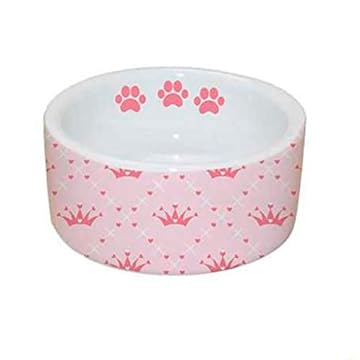 Comedouro Porcelana Rosa 450ml SS Pets para Cães