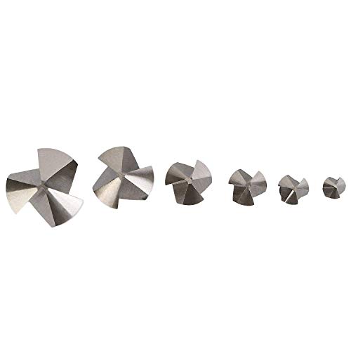 Countersink Drill Bits 6 PCS, MALAYAS HSS 6542 Countersink Drill Bit Set 90 Degrees, Titanium Chamfer Cutter Drill Bits for Wood Steel Aluminum , Metal, Machine Tools 6.3/8.3/10.4/12.4/16.5/20.5mm