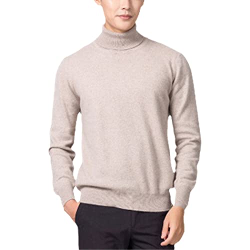 Pull en coton mélangé homme col roulé chaud automne hiver doux L