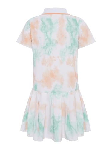 YiZYiF Kids Girls Quickdry Short Sleeve Athletic Dresses Contrast Color Printed Tennis Golf Badminton Dresses4