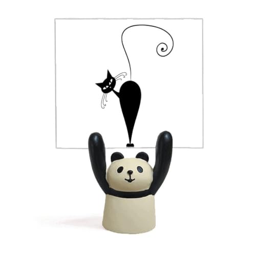 Porte-note chat noir et panda pour offrir en décoration de table
