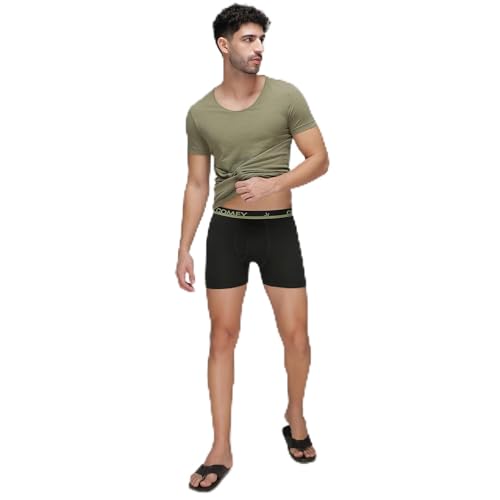 Image of AMUL COMFY Men Cotton Solid Regular-Fit Long Trunk With Pocket Multicolor